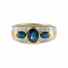 Bague Trilogie Saphirs Diamants