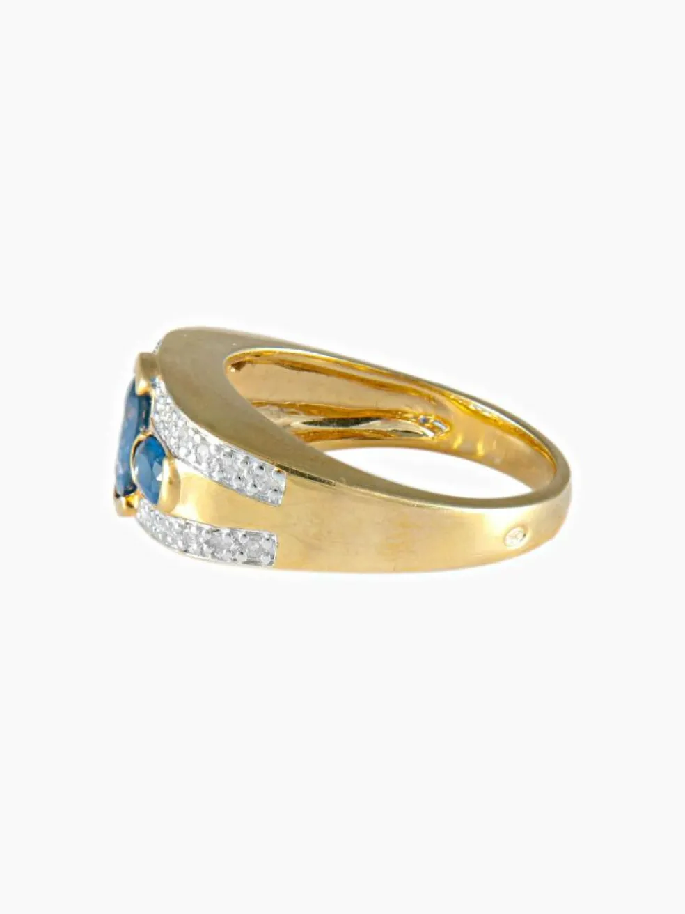 Bague Trilogie Saphirs Diamants