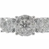 Bague trinité en or blanc avec diamants