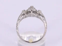 Bague trinité en or blanc avec diamants