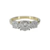 Bague trinité en or jaune avec diamants