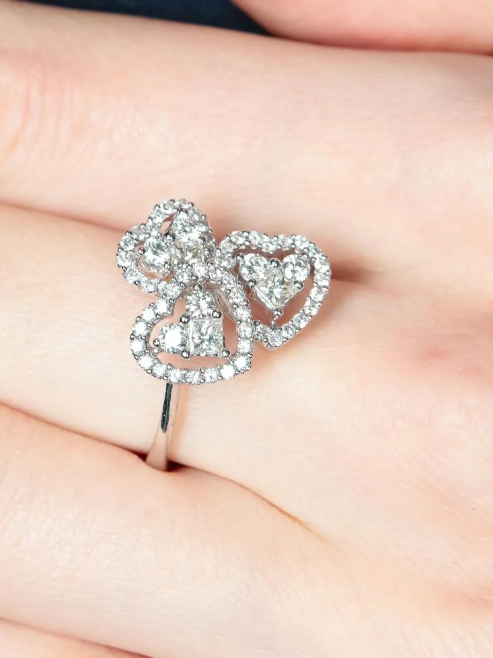 Bague Trio de Coeur