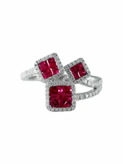 Bague Trio Rubis