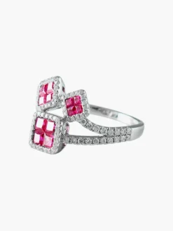 Bague Trio Rubis