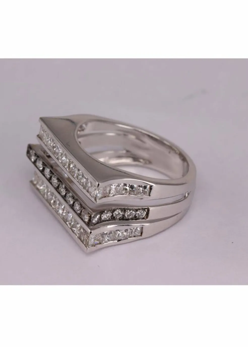 Bague triple alliance Or blanc Diamant