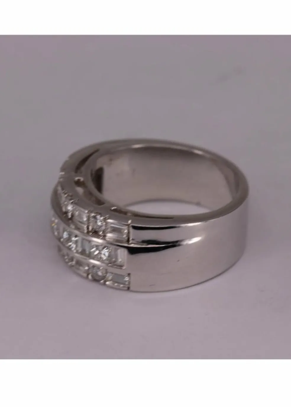 Bague Triple Or blanc Diamants