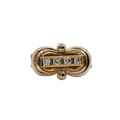 Bague Trois Ors 1940 Diamants