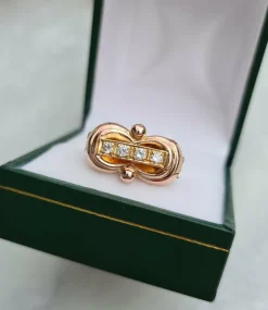 Bague Trois Ors 1940 Diamants
