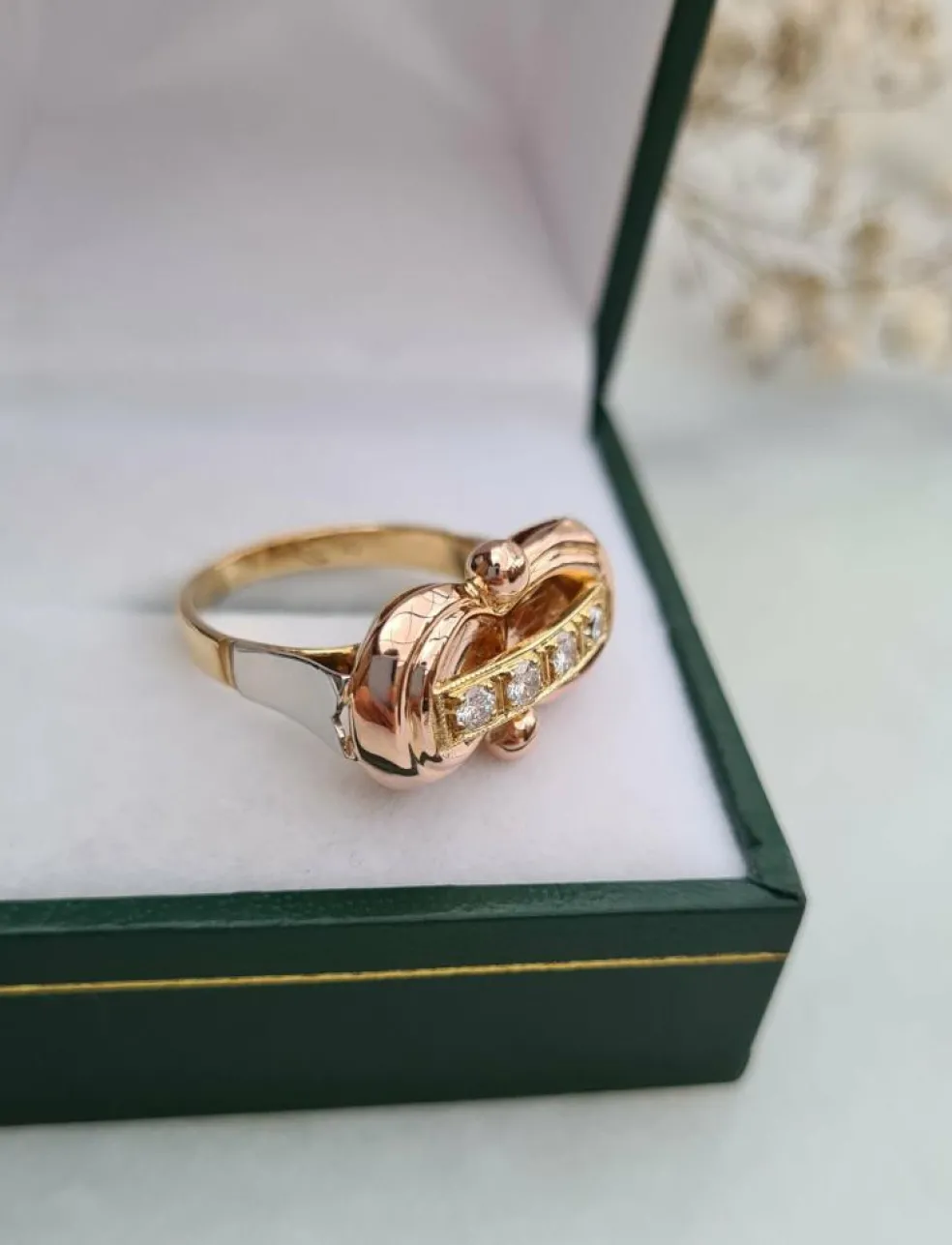 Bague Trois Ors 1940 Diamants