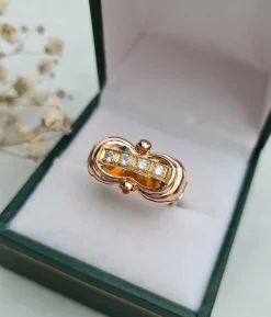 Bague Trois Ors 1940 Diamants