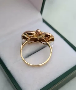 Bague Trois Ors 1940 Diamants