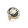 Bague tête de Gorgone sur Onyx