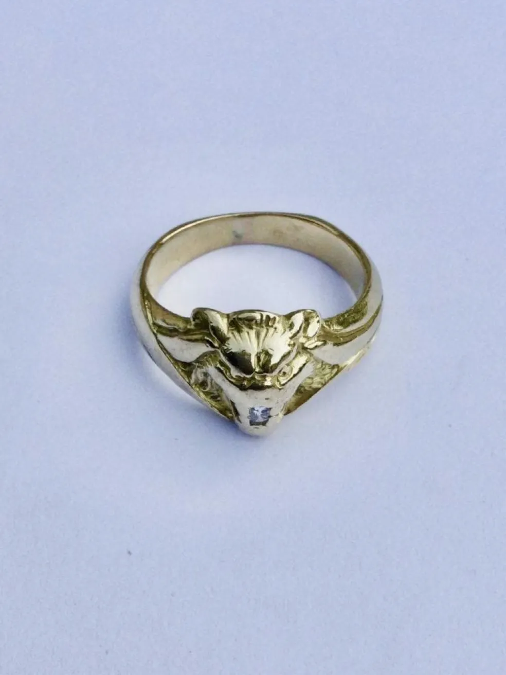 Bague Tête De Lion Diamant