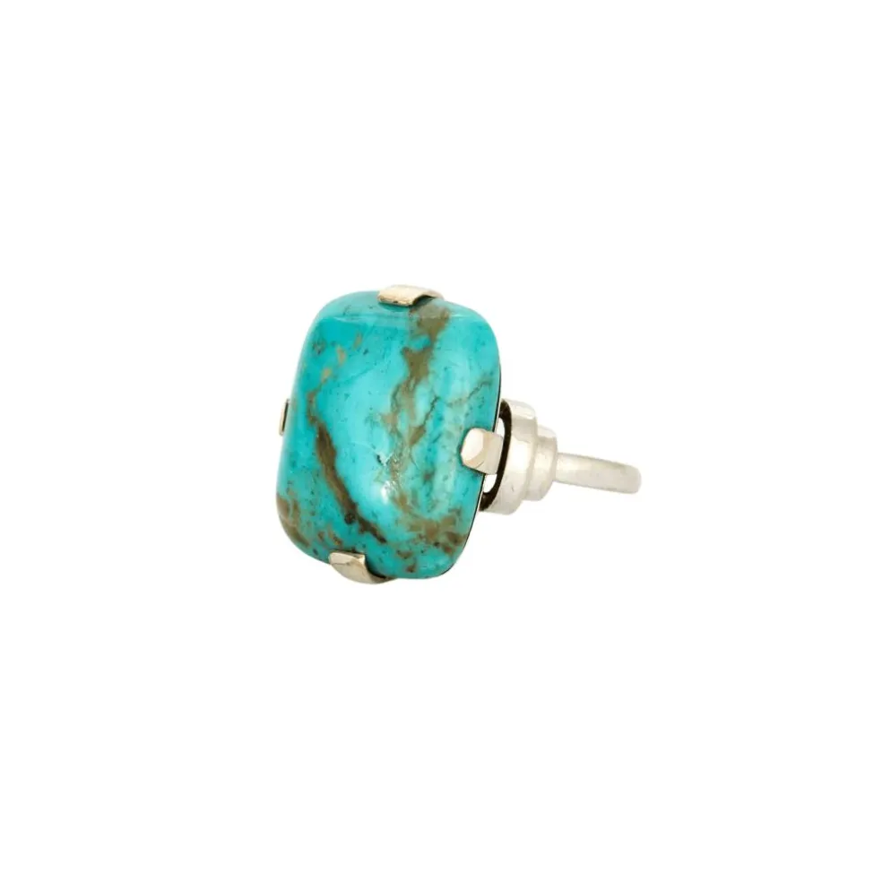 Bague turquoise et or blanc