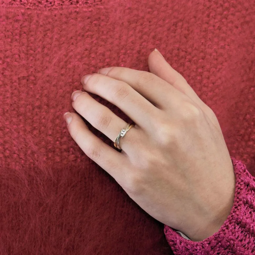 Bague Union 2 ors et diamants
