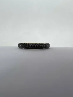bague unisexe en diamant noir