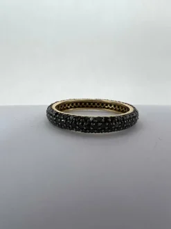 bague unisexe en diamant noir