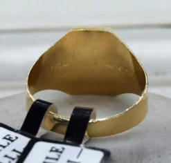 Bague unisexe or jaune diamants