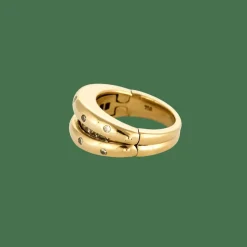BAGUE VERSATILE OR JAUNE ET DIAMANTS.