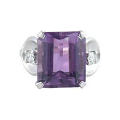BAGUE "VICTOIRE" AMETHYSTE & DIAMANTS