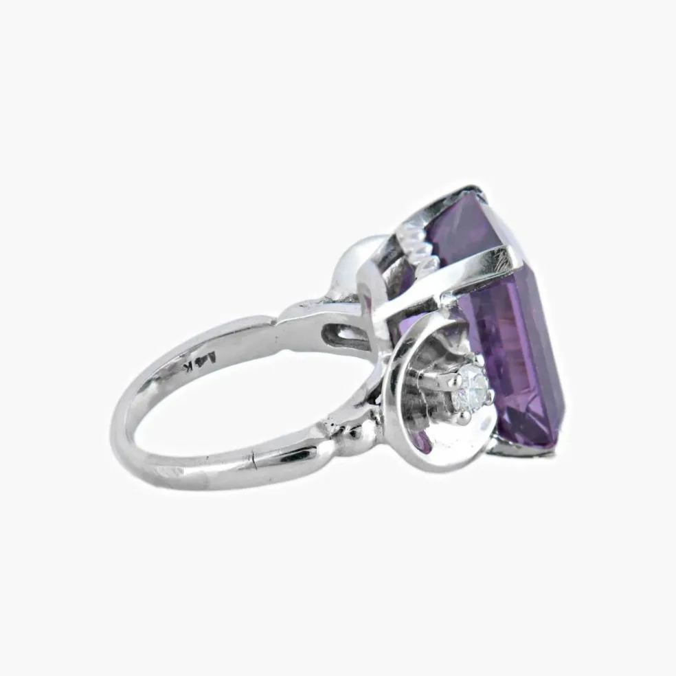 BAGUE "VICTOIRE" AMETHYSTE & DIAMANTS