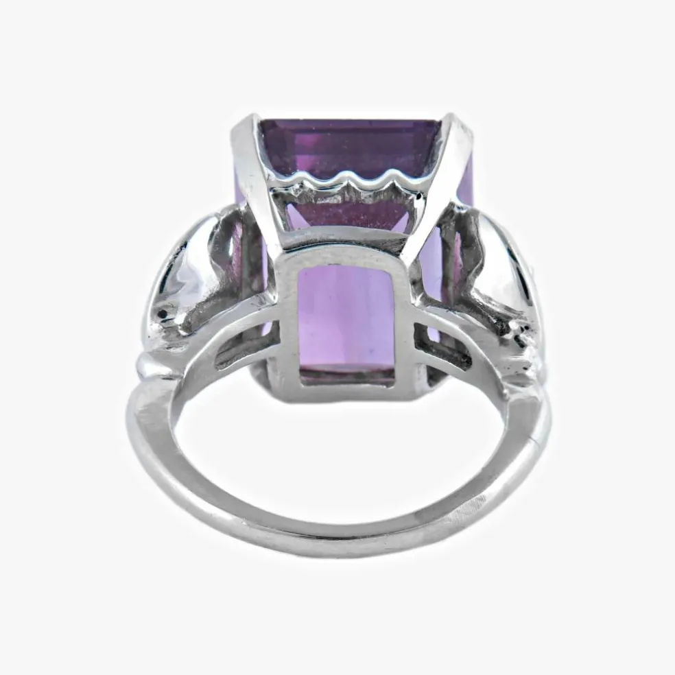 BAGUE "VICTOIRE" AMETHYSTE & DIAMANTS