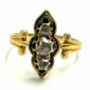 Bague victorienne en diamants et émail noir
