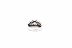 Bague vintage 1950 émeraude et diamants