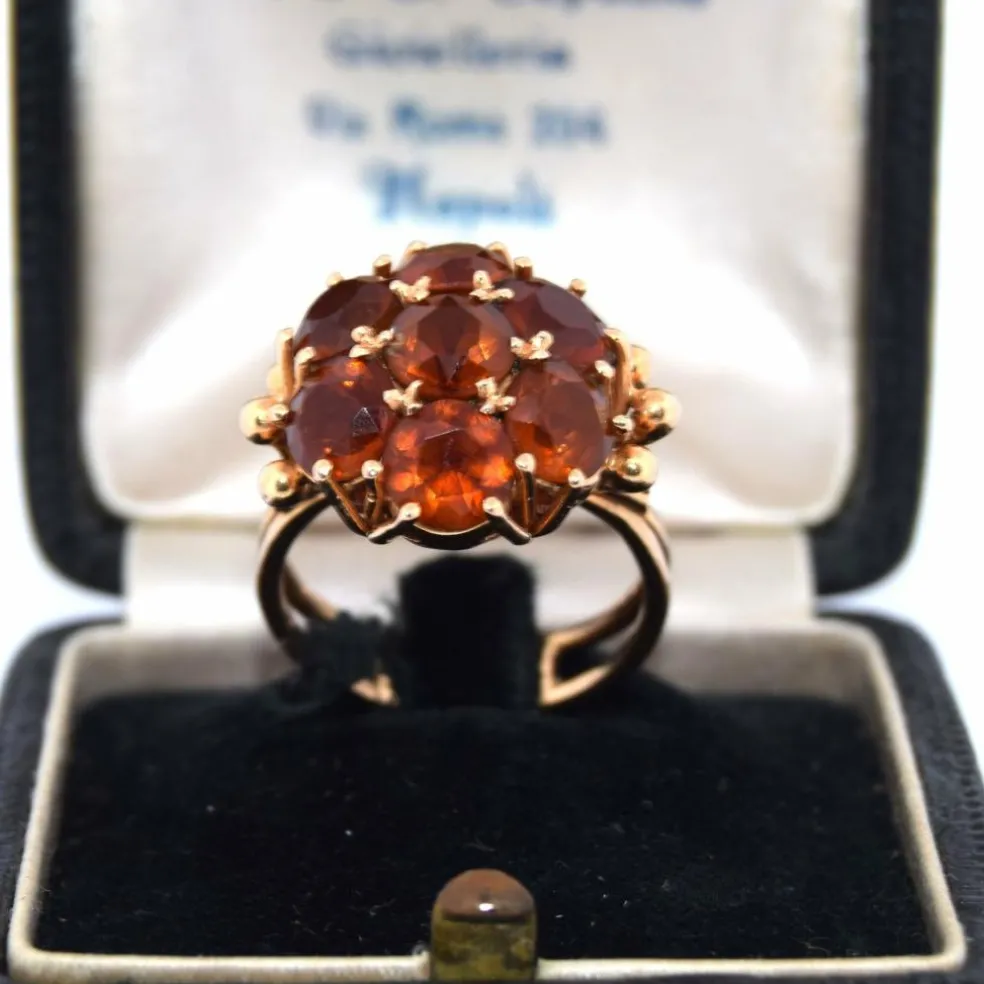 BAGUE VINTAGE - OR JAUNE 18 KT - QUARTZ