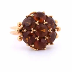 BAGUE VINTAGE - OR JAUNE 18 KT - QUARTZ