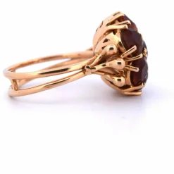 BAGUE VINTAGE - OR JAUNE 18 KT - QUARTZ