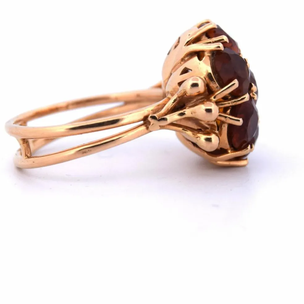 BAGUE VINTAGE - OR JAUNE 18 KT - QUARTZ