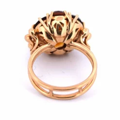 BAGUE VINTAGE - OR JAUNE 18 KT - QUARTZ