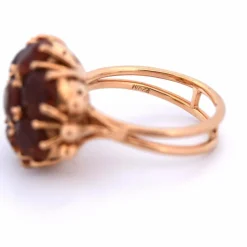 BAGUE VINTAGE - OR JAUNE 18 KT - QUARTZ