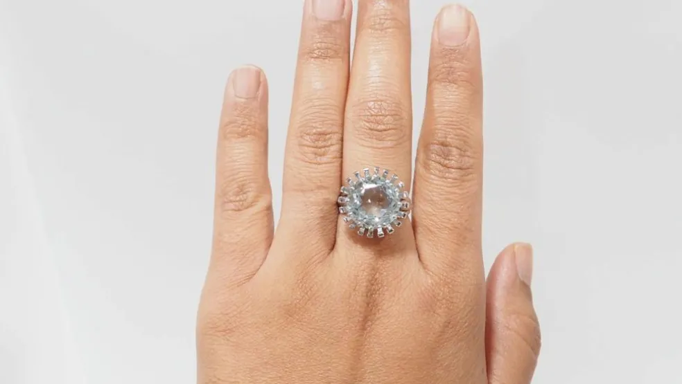 Bague vintage Aigue-marine