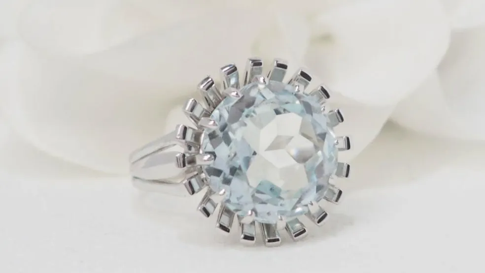 Bague vintage Aigue-marine