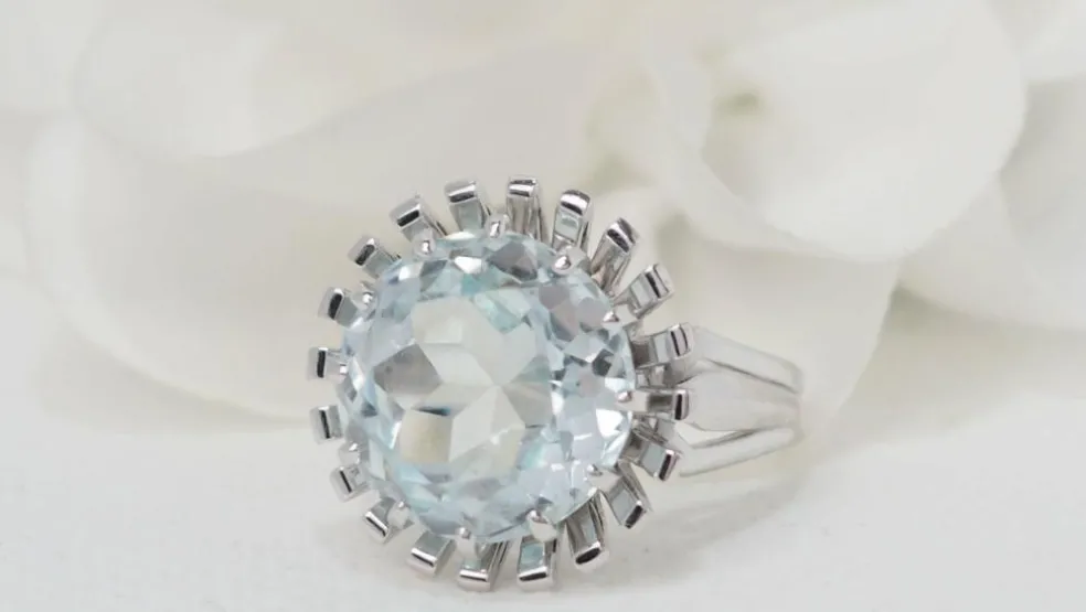 Bague vintage Aigue-marine