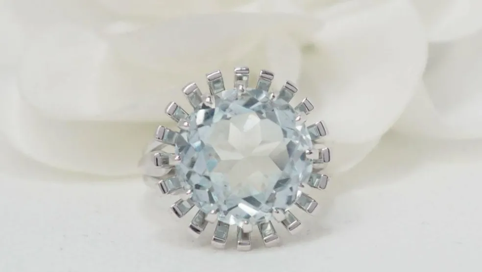 Bague vintage Aigue-marine
