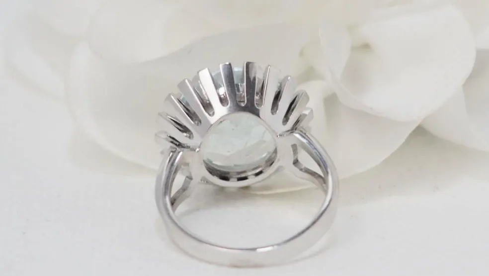 Bague vintage Aigue-marine
