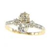 Bague Vintage Art Déco : platine, or jaune et diamants