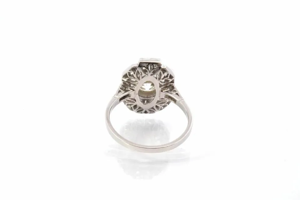 Bague vintage art déco diamants