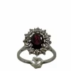 Bague vintage avec rubis et diamants naturels