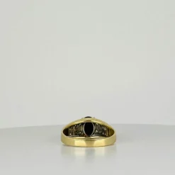 Bague vintage avec saphir et diamants