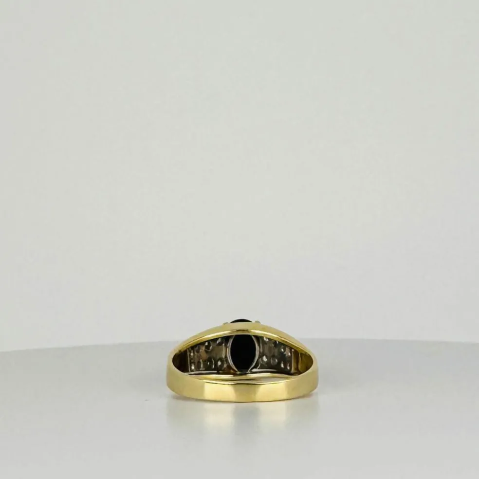 Bague vintage avec saphir et diamants