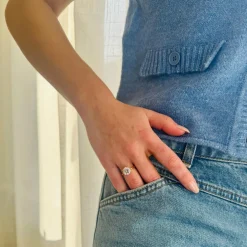 Bague vintage avec spinelle