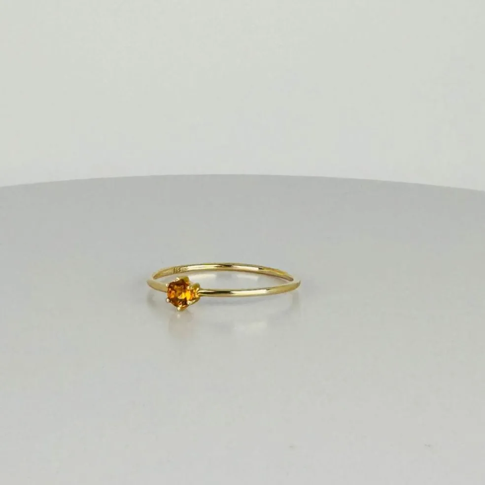 Bague vintage avec topaze jaune