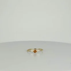 Bague vintage avec topaze jaune