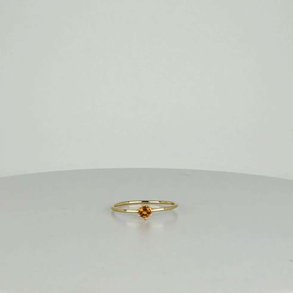 Bague vintage avec topaze jaune