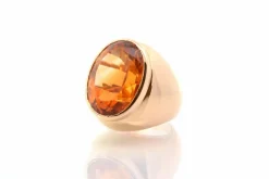 Bague vintage citrine 25cts