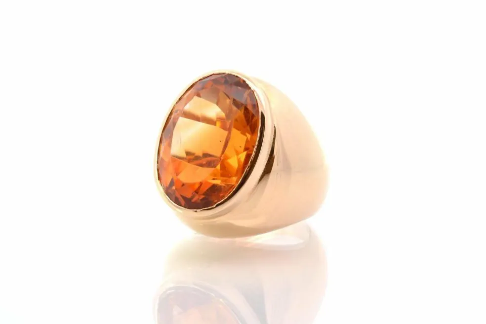 Bague vintage citrine 25cts